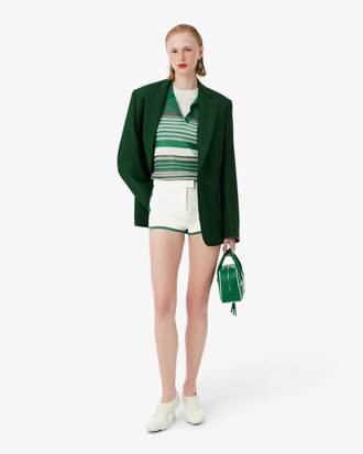 Runway Satin Knit Mini-Shorts