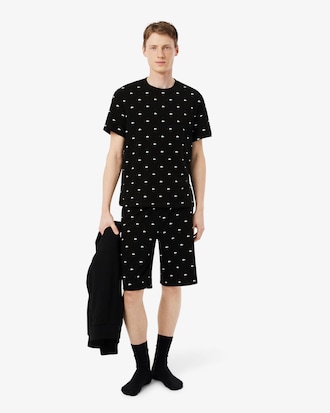 Men's Printed Cotton Pajama Set