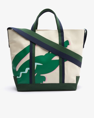 Summer Pack Crocodile Print Cotton Tote