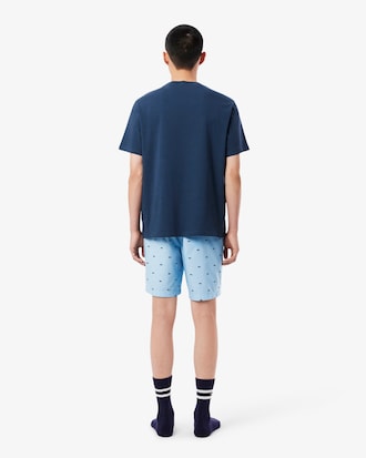 Men's Printed Poplin Pajama Shorts