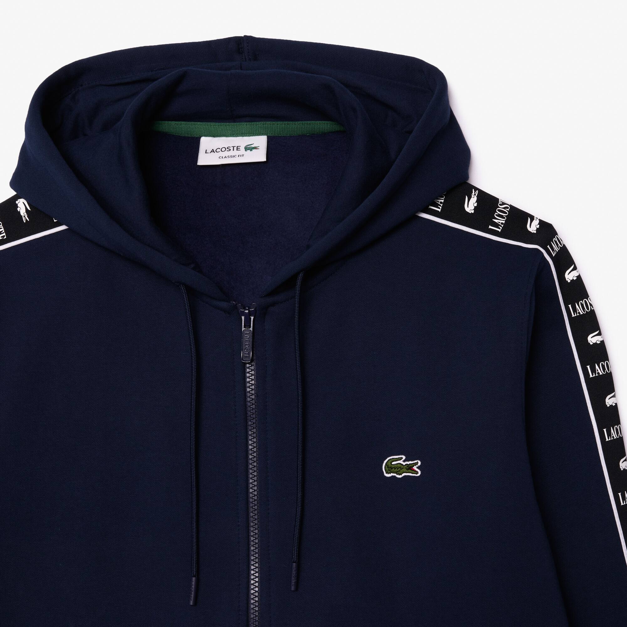 Men's Logo Stripe Zip-Up Hoodie - Sweaters & Sweatshirts