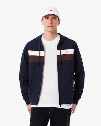 Men's Zip-Up Colorblock Hoodie