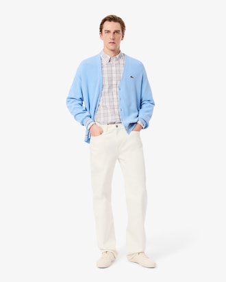 Chemise stretch avec imprimé à carreaux