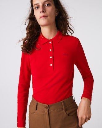 Women's Slim Fit L.12.D Stretch Mini Piqué Polo
