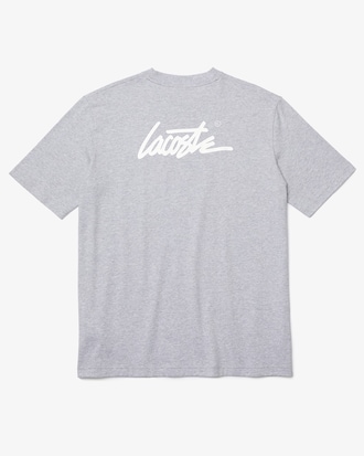 Unisex Lacoste L!VE Loose Fit Print Cotton T-Shirt