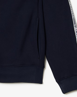 Men’s Classic Fit Branded Stripes Zip-Up Hoodie