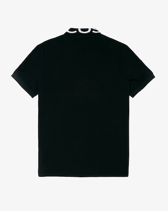 Polo para hombre en piqu&eacute; ligero transpirable de corte slim con cuello con letras