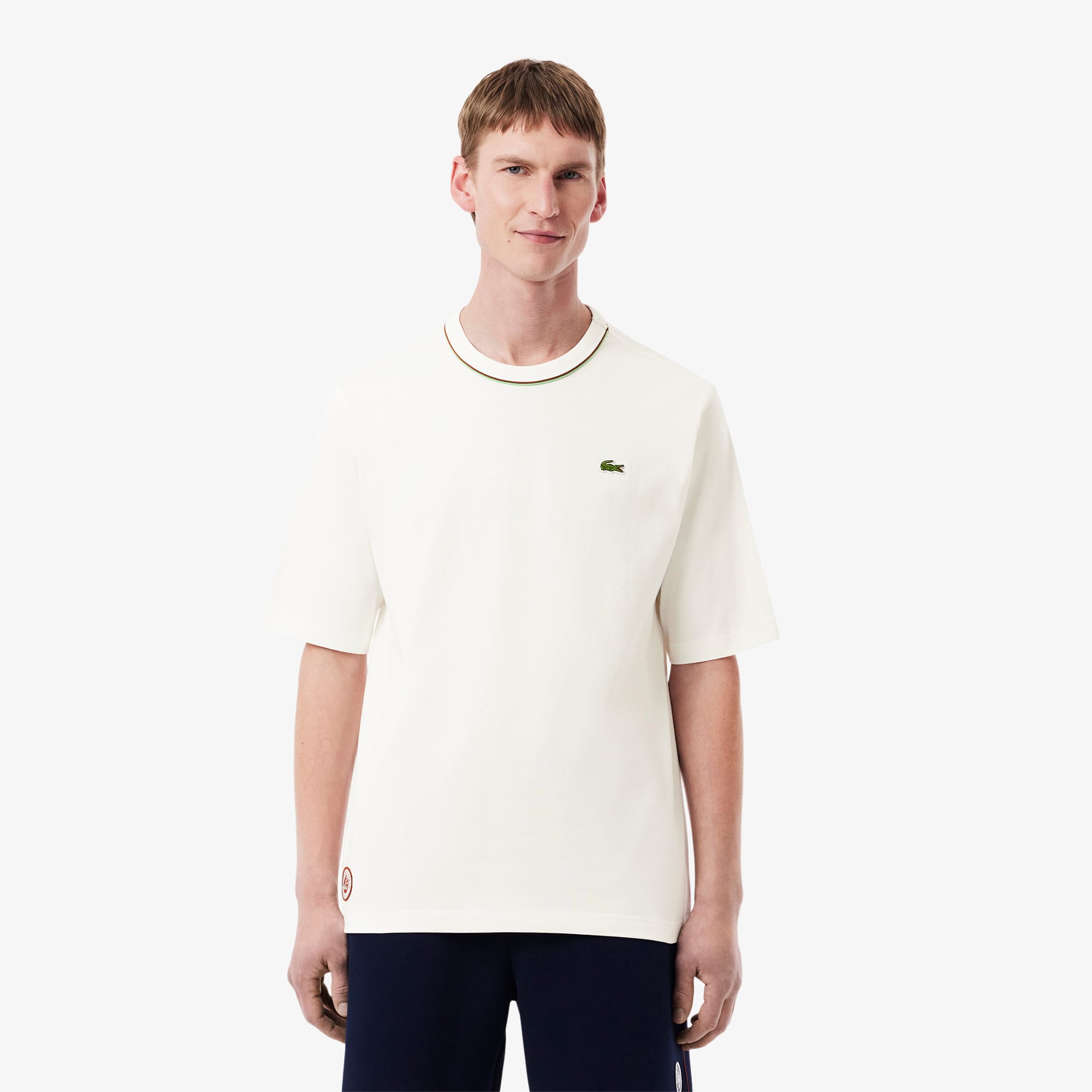 Lacoste Roland Garros ワンピース Lacoste x Roland-Garros Women's Terry Playsuit – White