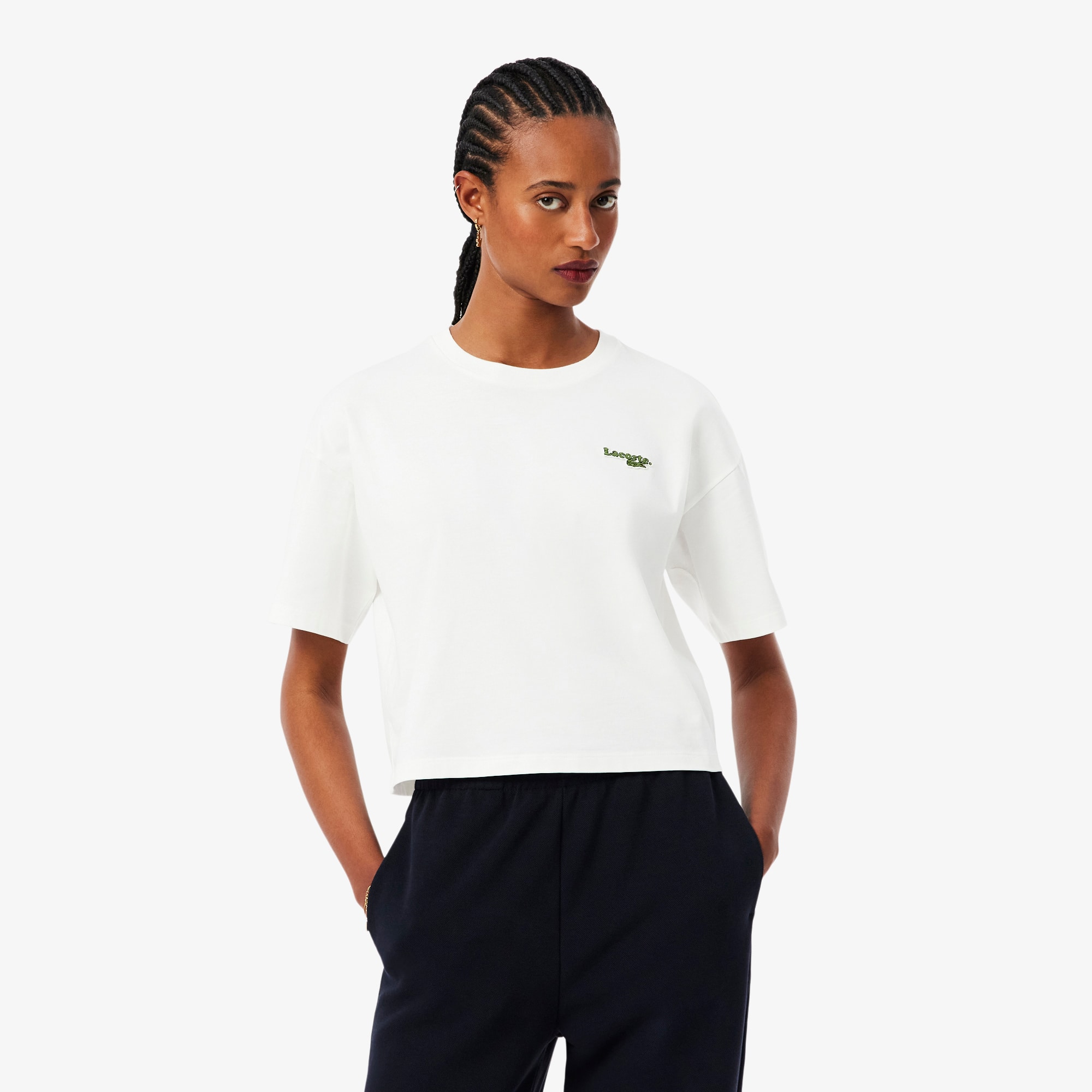 Lacoste Casual Cotton Jersey T-shirt - 38 In White