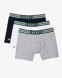 Men's Striped Waist Stretch Cotton Boxer Briefs 3-Pack