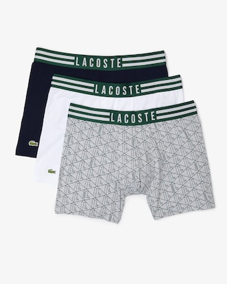 Men's Striped Waist Stretch Cotton Boxer Briefs 3-Pack