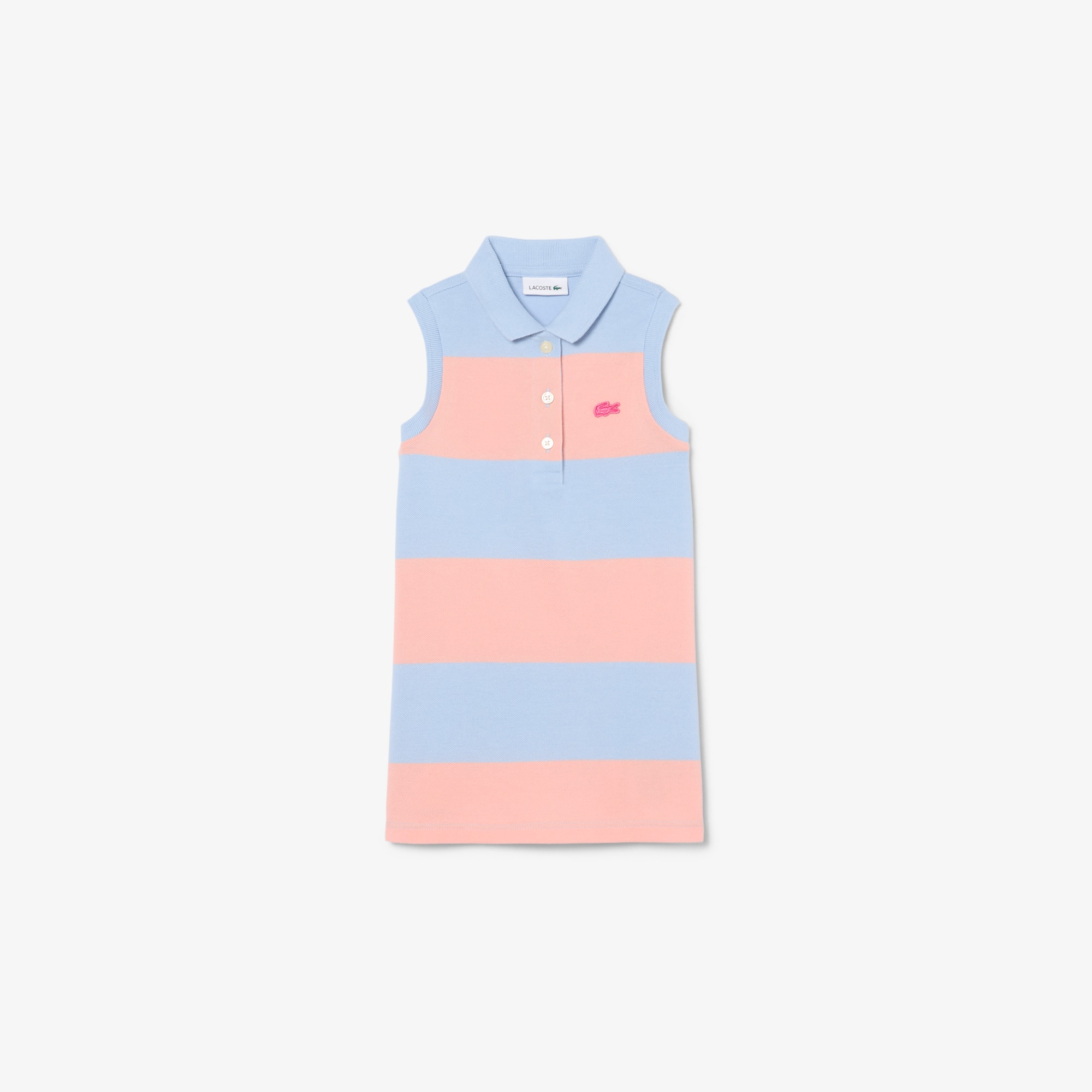 Lacoste Sleeveless Striped Petit Piqué Polo Dress