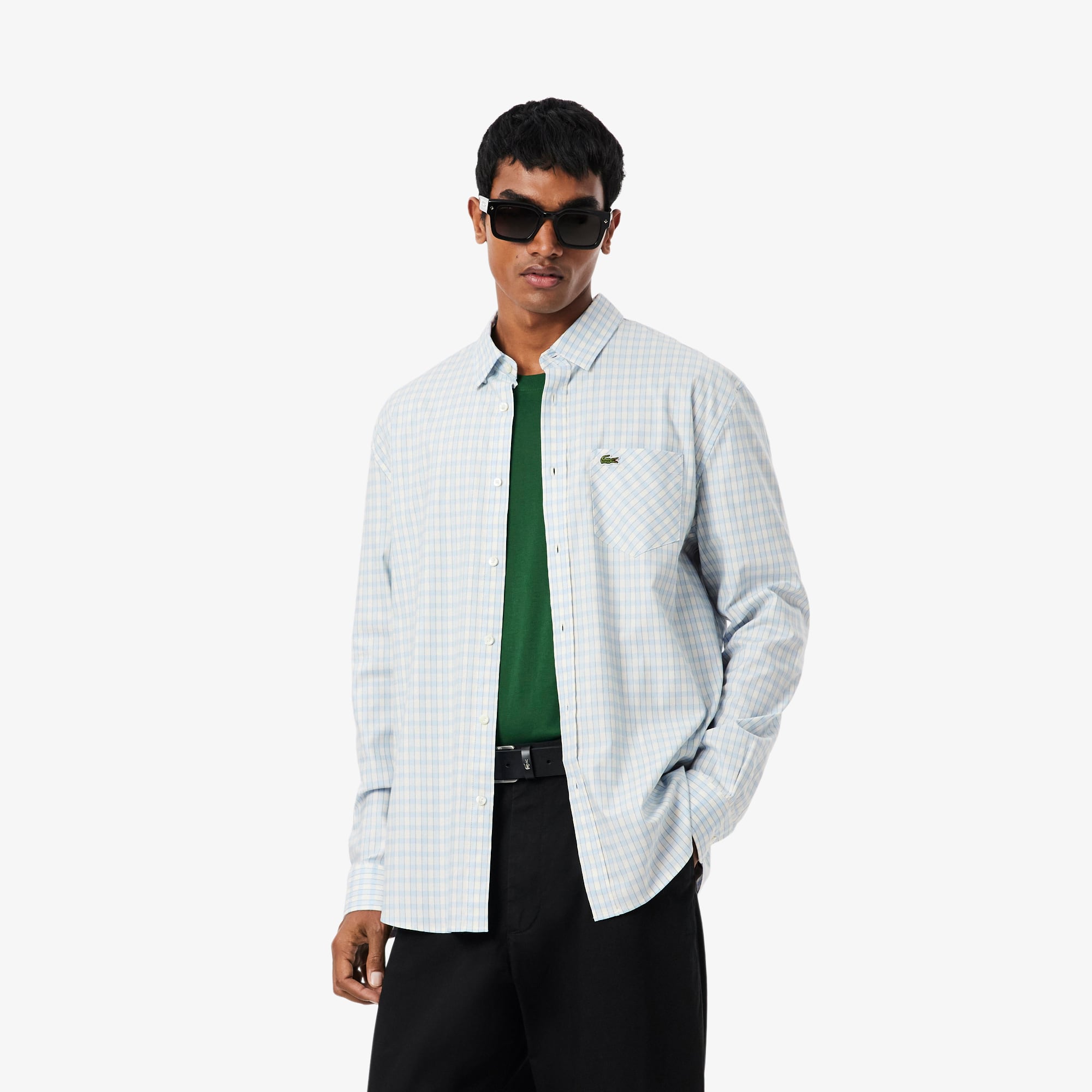 Cotton Twill Plaid Shirt