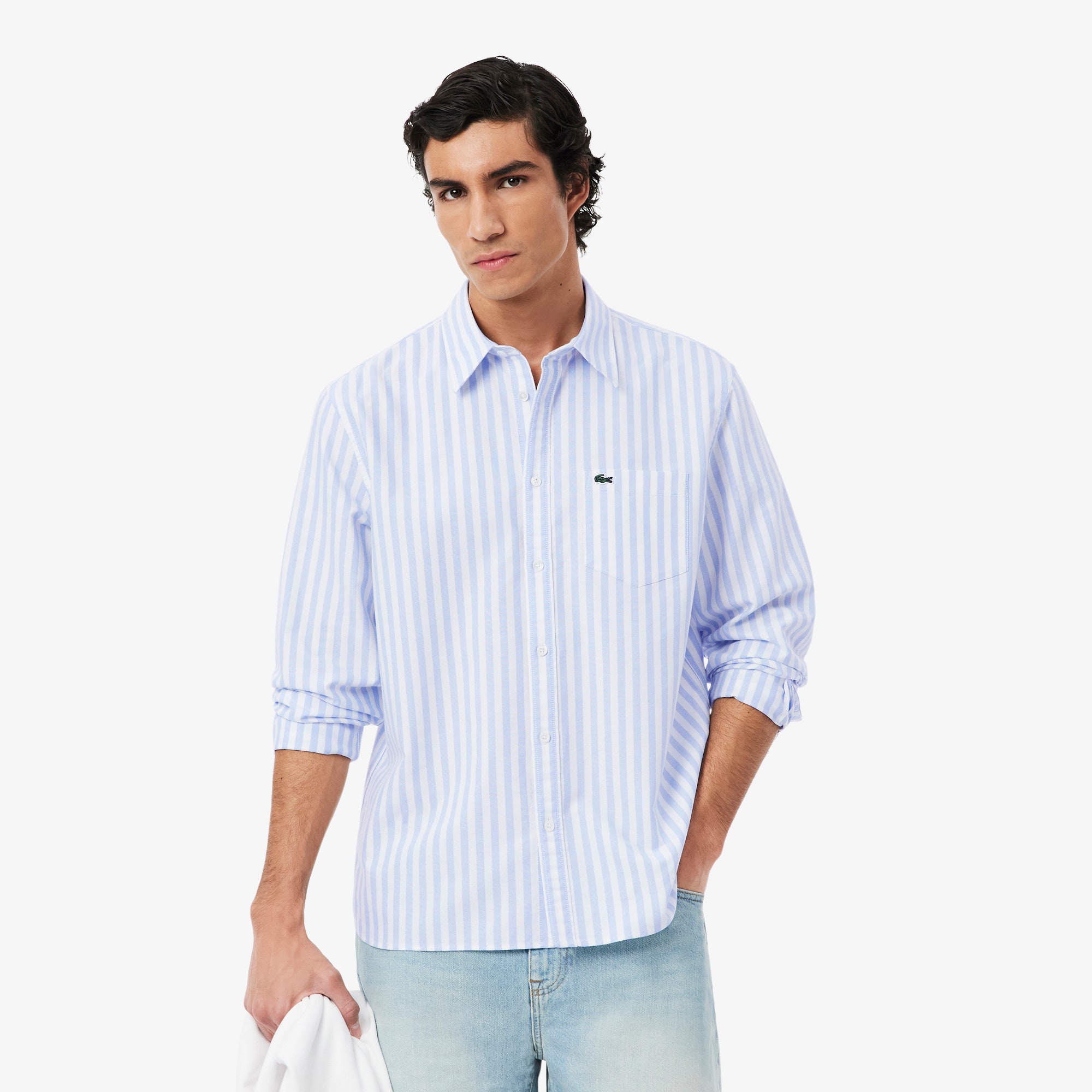 Men's Regular Fit Striped Oxford Shirt - Button Down Shirts - New