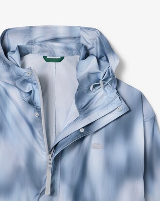 Long Water-Repellent Printed Parka