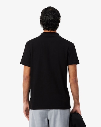 Polo regular fit en coton m&eacute;lang&eacute;