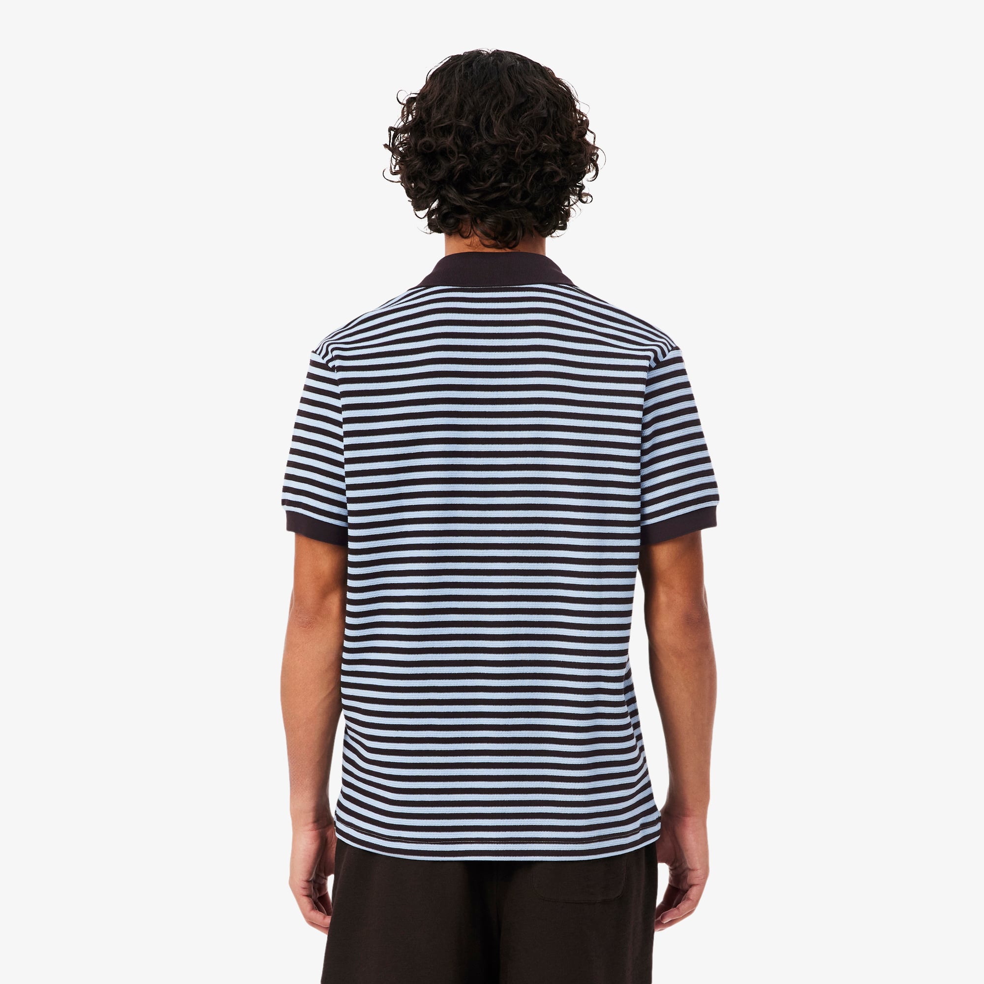 Classic Fit Textured Striped Polo