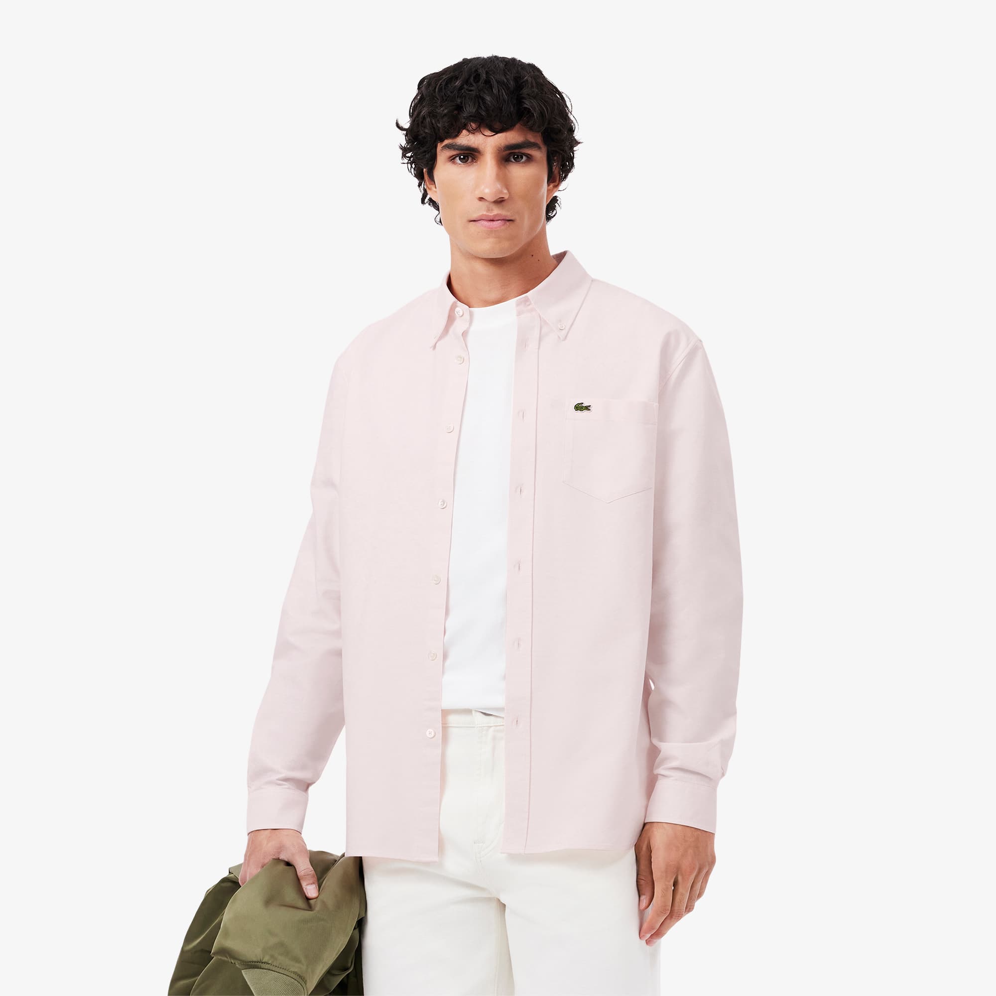 【LC25SS326】LACOSTE メンズカジュアルシャツ CH1911 Men's Regular Fit Oxford Shirt - Button Down Shirts - New In