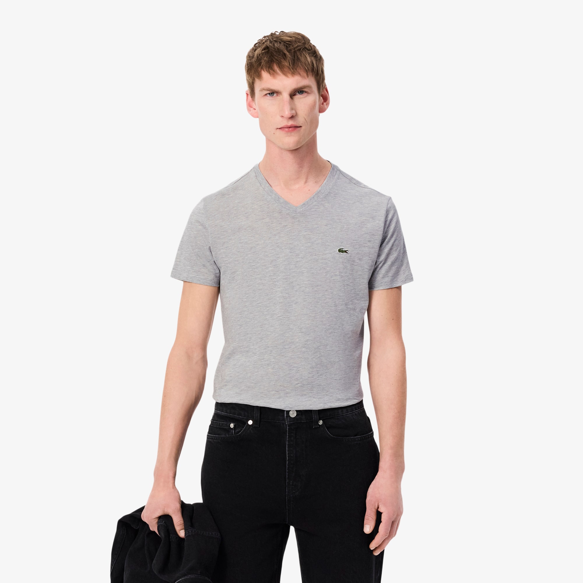 Men's Lightweight Pima Cotton V-Neck T-Shirt - T-shirts - New In