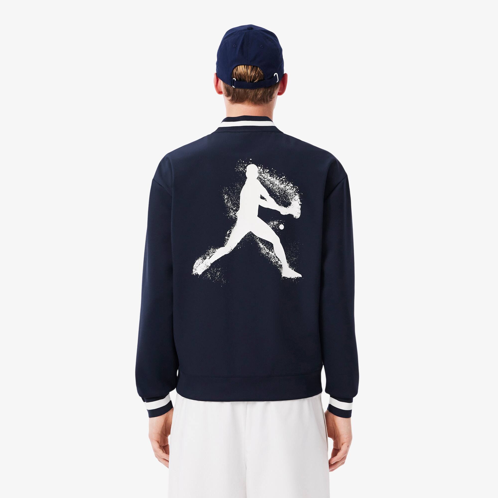 LACOSTE NOVAK DJOKOVIC ジャケット US S 青 Novak Djokovic Lacoste Varsity Jacket | Online Store