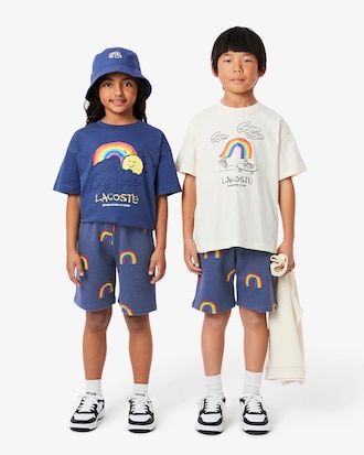 Kids' Rainbow Print Fleece Shorts