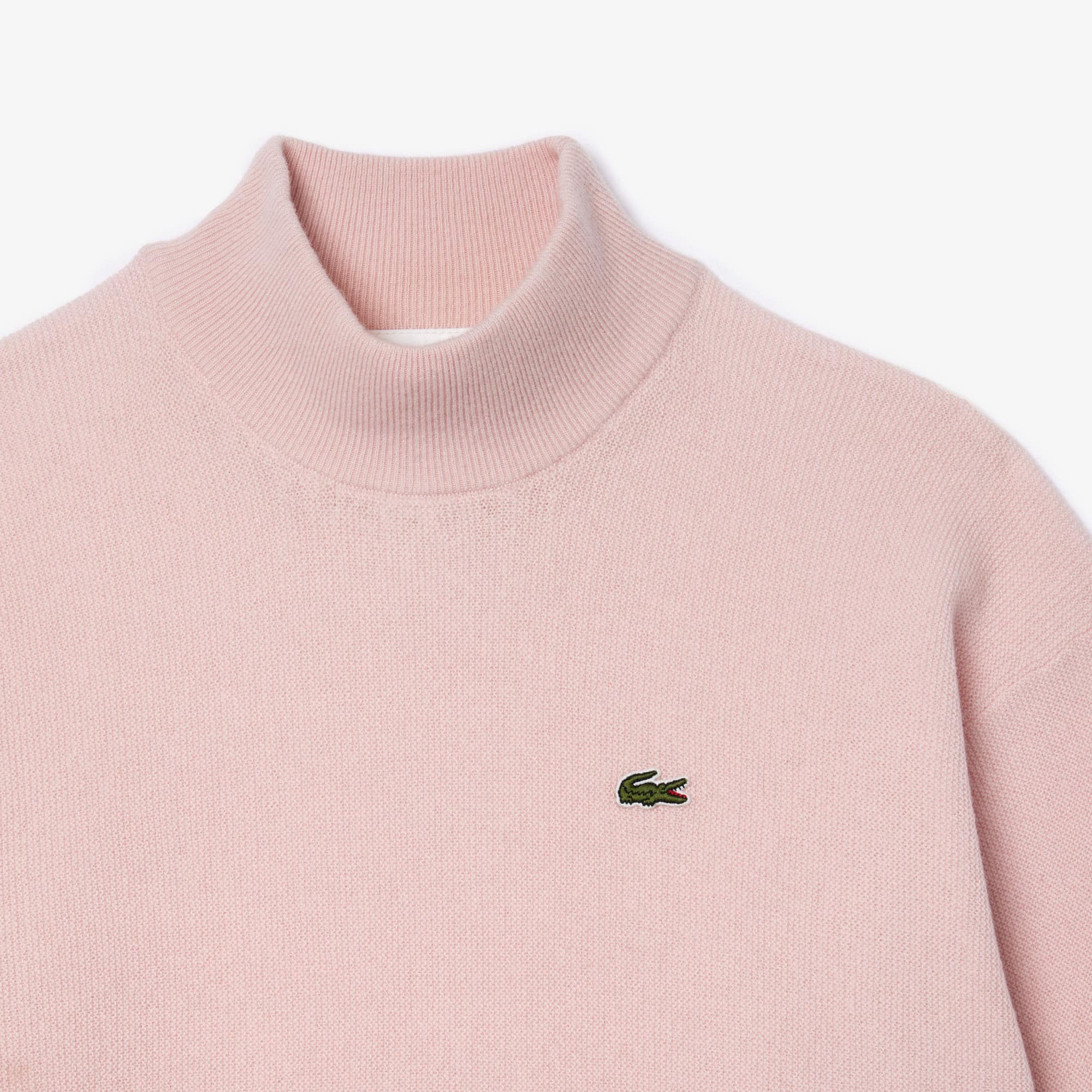 Women's Relaxed Fit Wool High-Neck Sweater - Sweaters