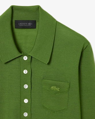 Runway Polo Collar Merino Wool Sweater