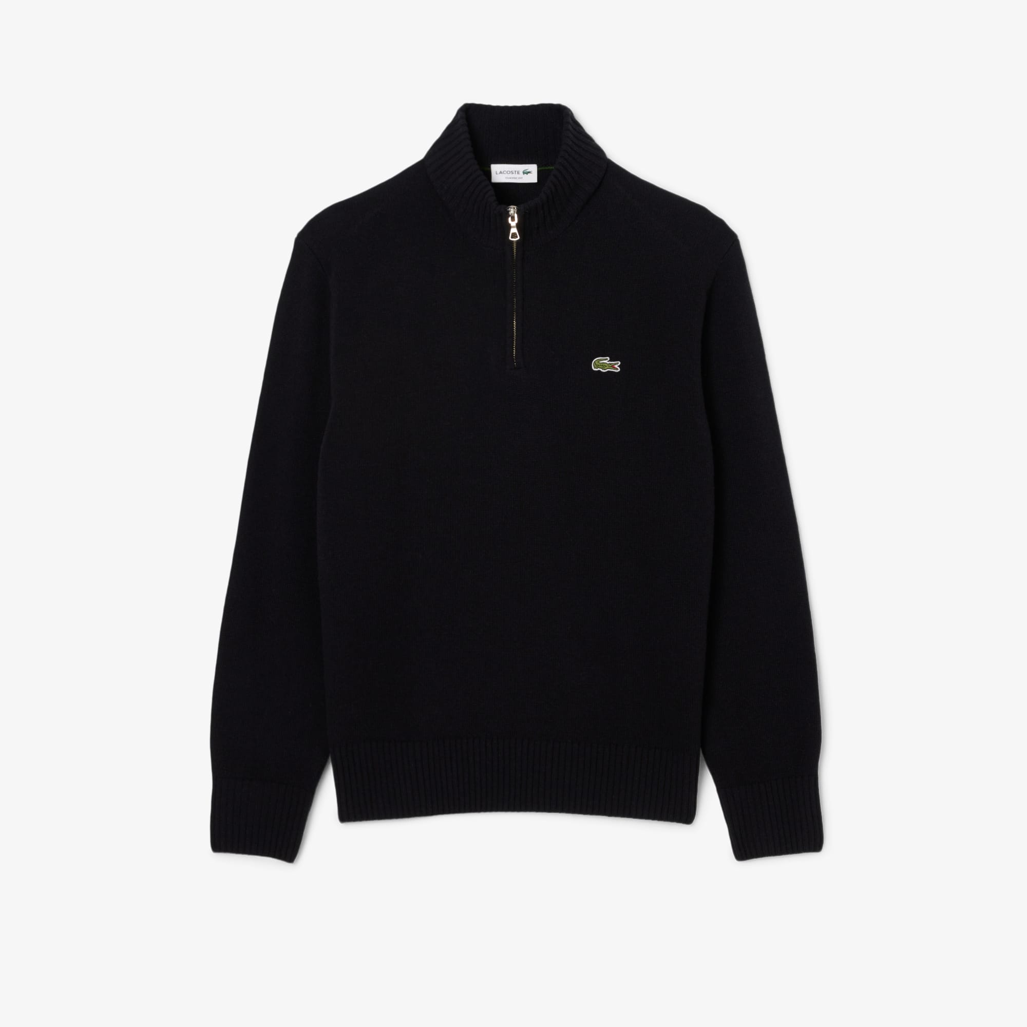 Men's Zip-Up High-Neck Wool Sweater - Sweaters & Sweatshirts - New