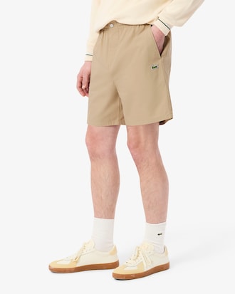 Short &eacute;lastique homme relaxed fit en popeline de coton 