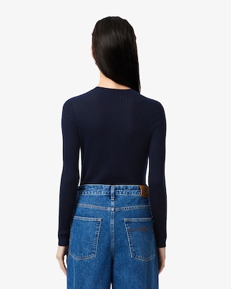 Women's Rib Knit Merino Wool Cardigan