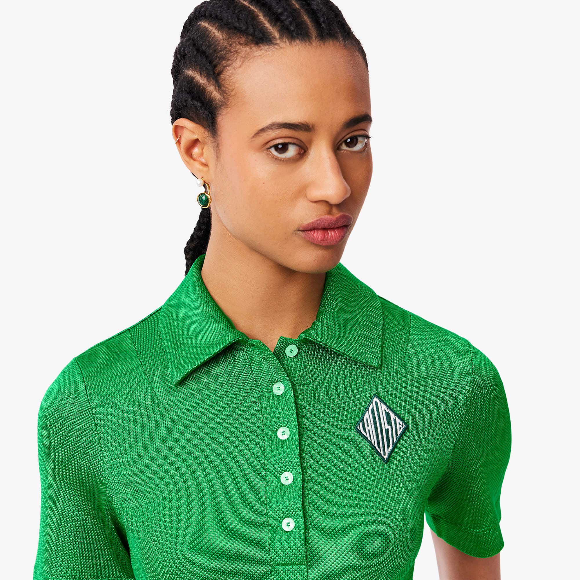Women's Runway Slim Fit Satin Piqué Polo - undefined - New