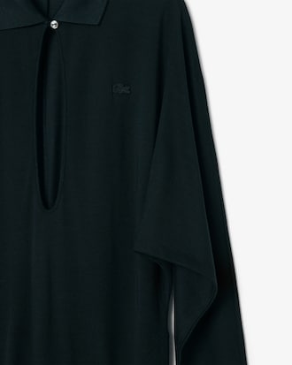 Runway Polo Collar Silk Maxi Dress