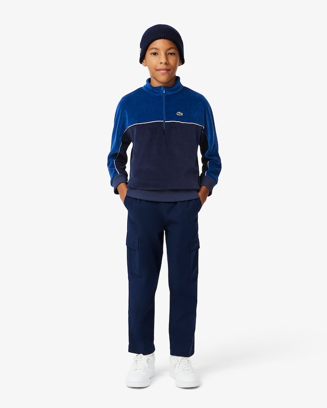 Kids' Zip-Up Colorblock Velour Sweatshirt