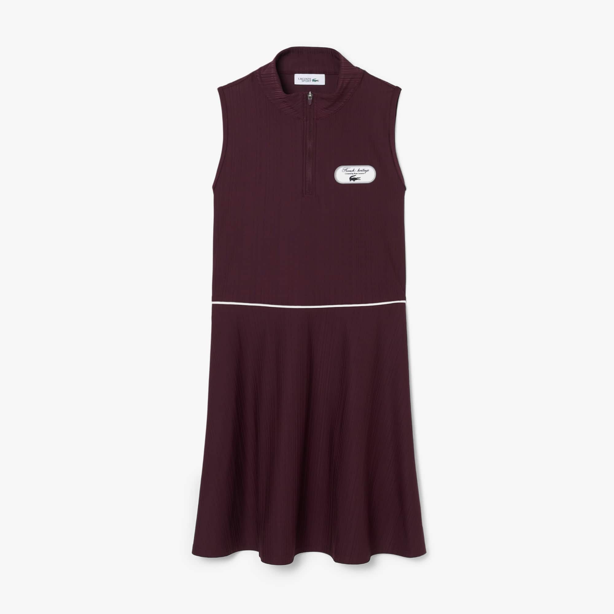 Lacoste Ultra Dry Badge Accent Tennis Heritage Dress - Xl (42) In Brown