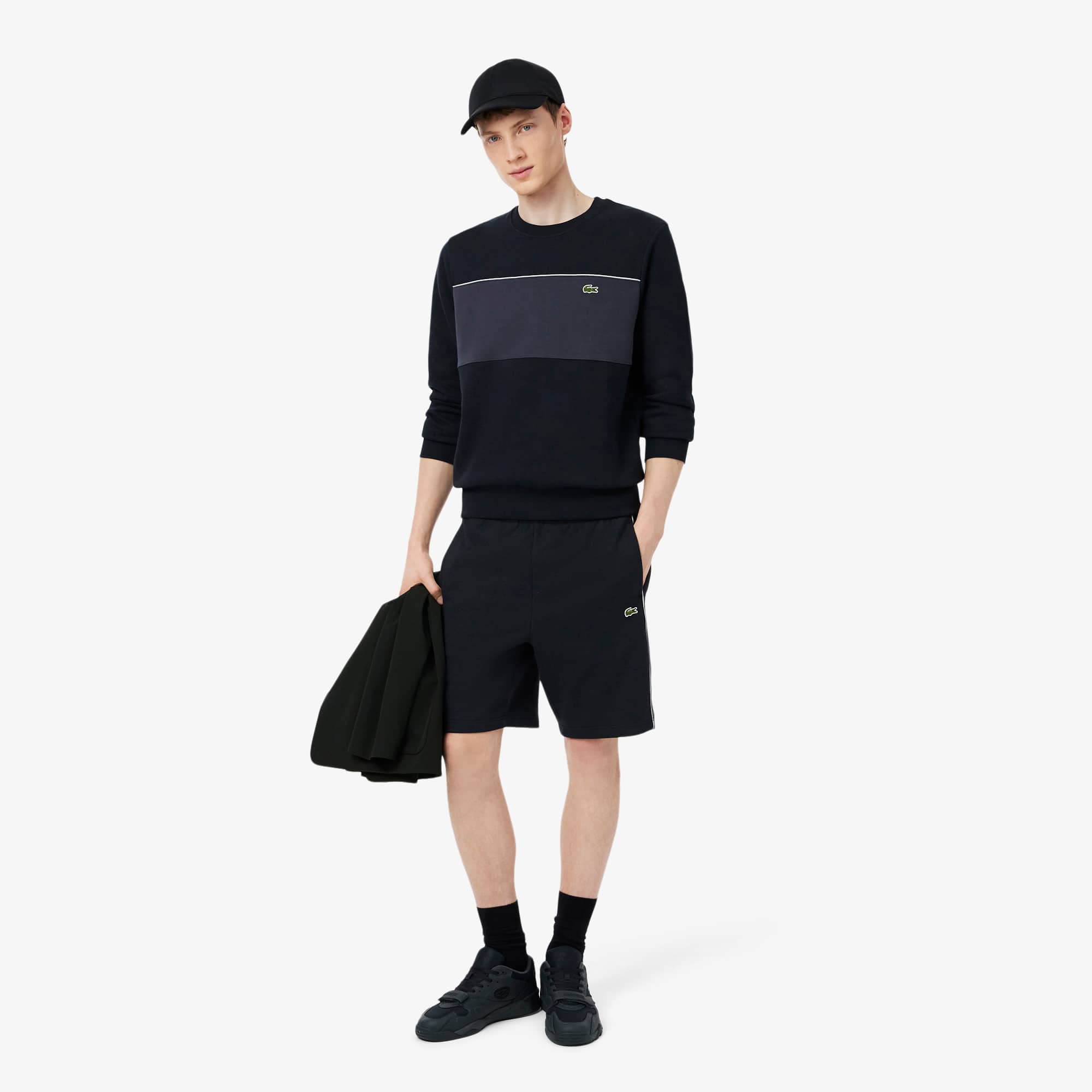 Lacoste Regular Fit Colorblock Fleece Shorts