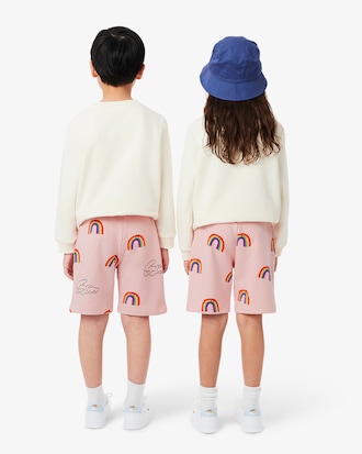 Kids' Rainbow Print Fleece Shorts