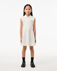 Kids' Sleeveless Stretch Piqué Polo Dress