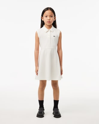Kids' Sleeveless Stretch Piqué Polo Dress