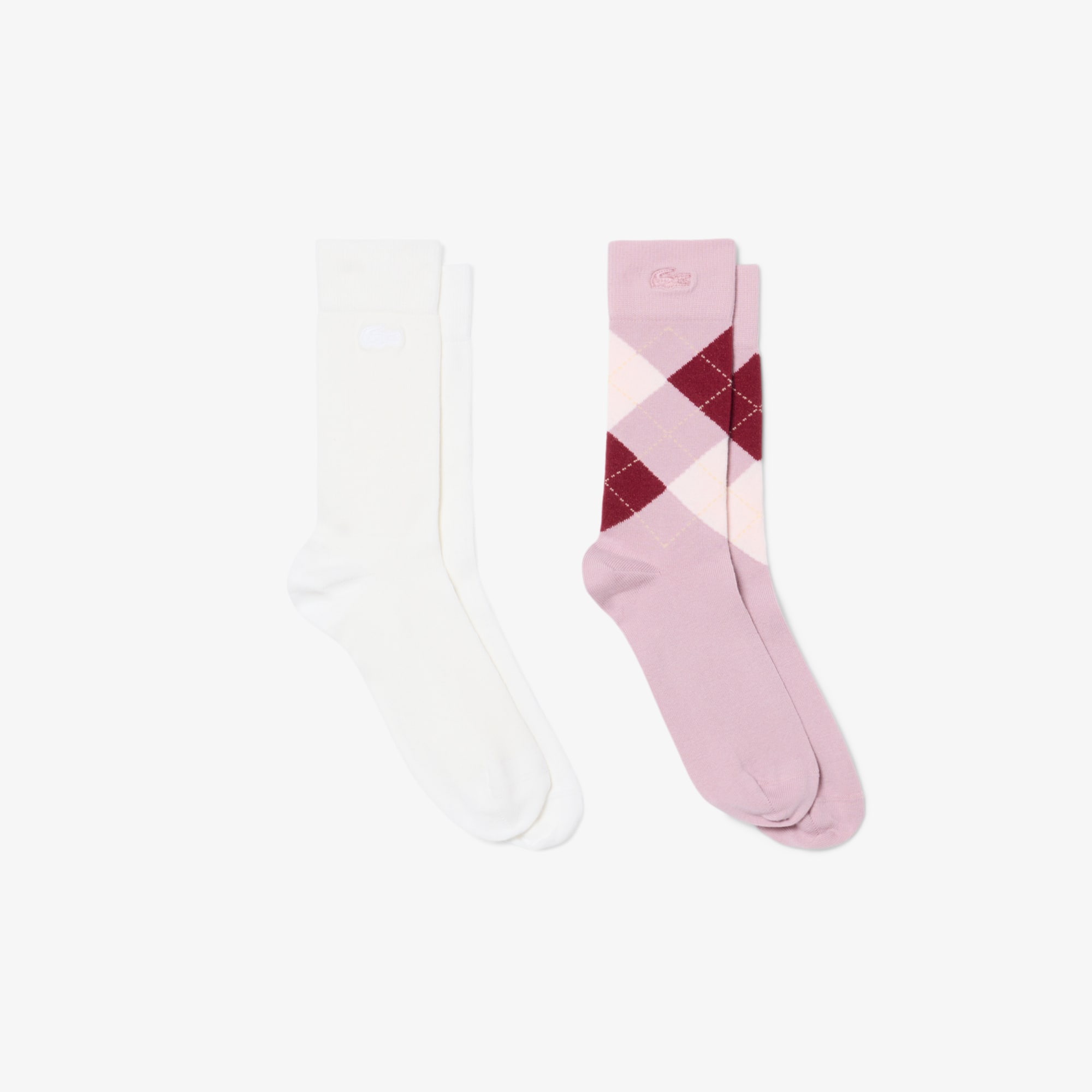 Lacoste 2-pack Jacquard Socks - 3 - 5.5 In Multi