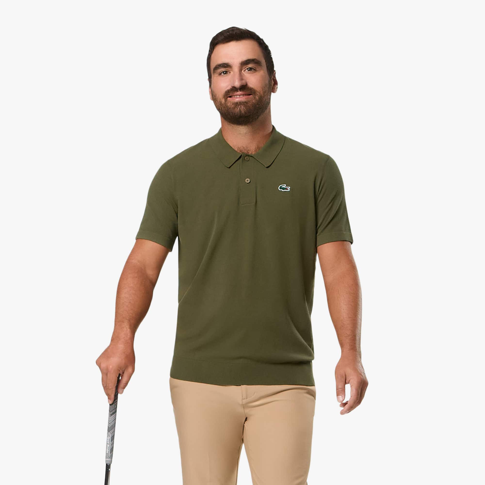 Lacoste Men's Short Sleeve Polo Collar Golf Sweater