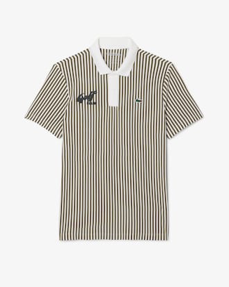 Men's Thermo-Regulating Striped Golf Polo