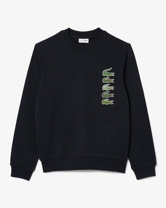 Sudadera classic fit con cocodrilo estampado