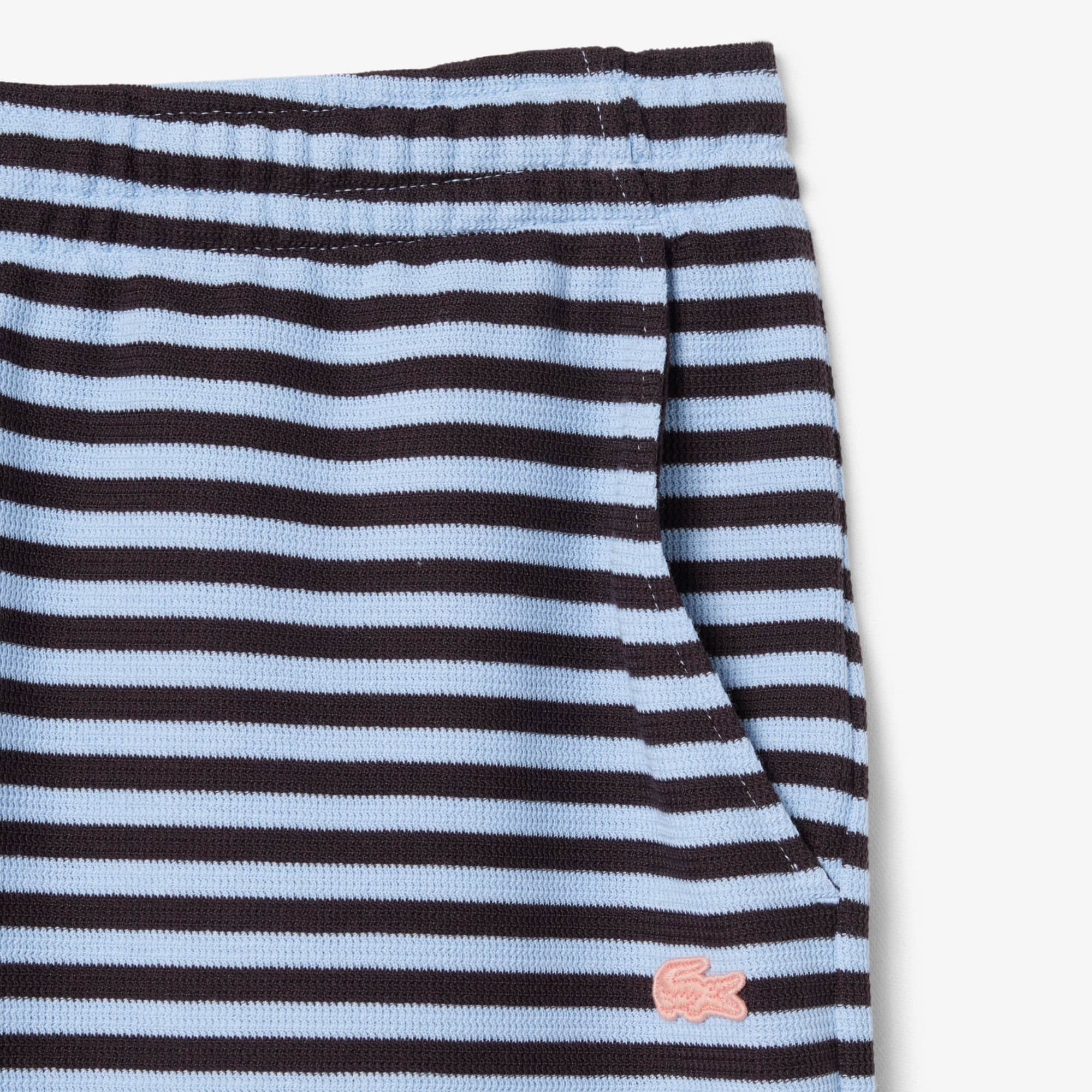 Regular Fit Striped Cotton Shorts
