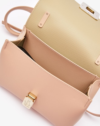 Bolso de mano de piel con cierre de metal grabado Amelia para mujer