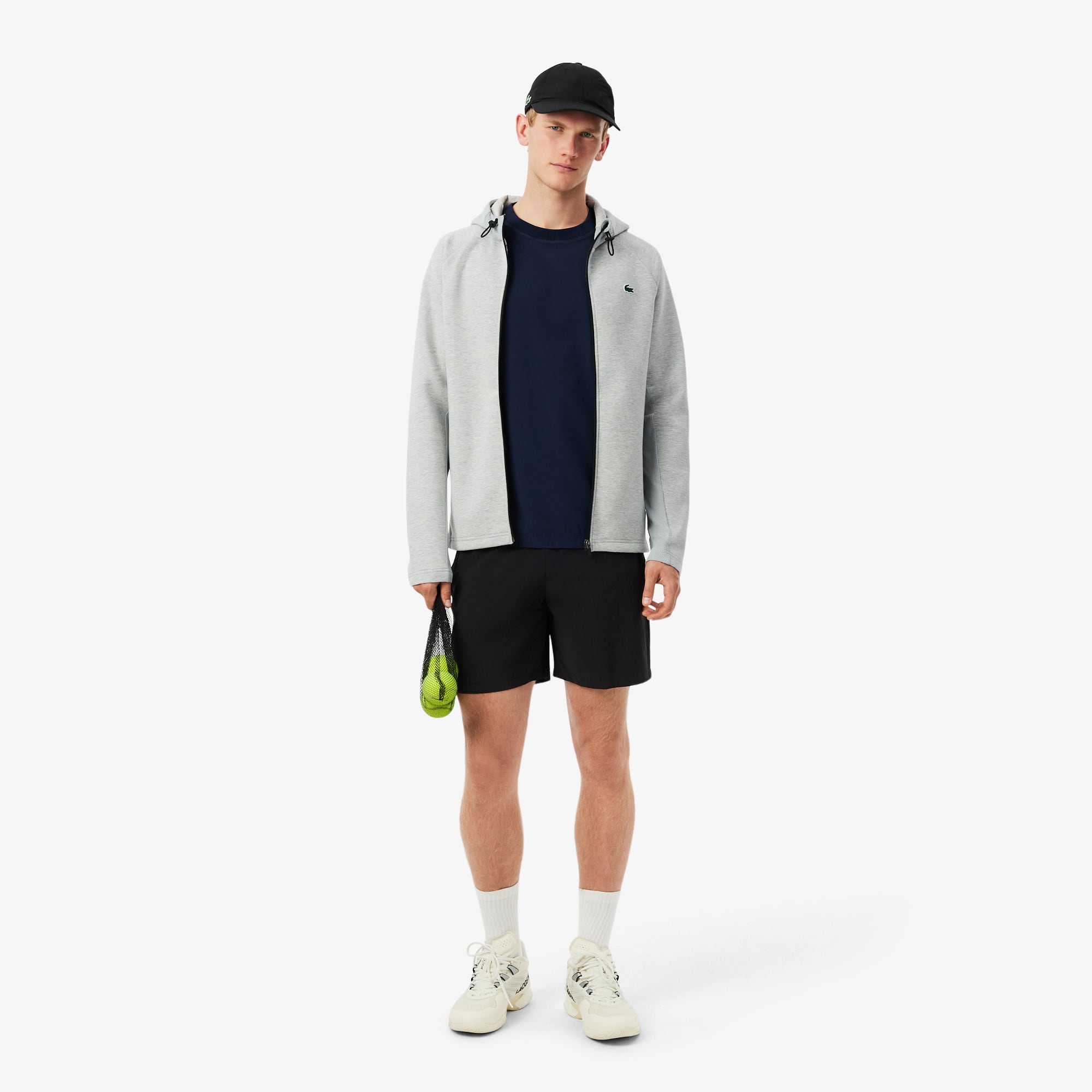 Lacoste Men's Ultra Dry Lightweight Stretch Sport Shorts - Xxl - 7 In Black
