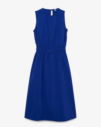 Women's Elasticized Waist Open Back Tank Top Dress