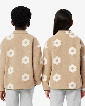 Chamarra polar con Cierre y estampado floral