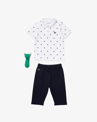 Baby Boys&rsquo; Cotton Piqu&eacute; Pyjamas and Rattle Box Set