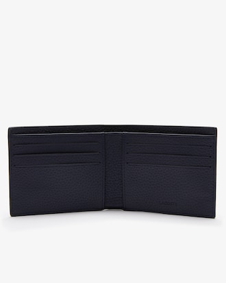 Cartera plegable en piel para hombre