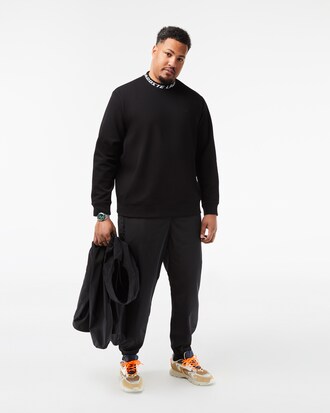 Sudadera de hombre de doble vista con logo en el cuello